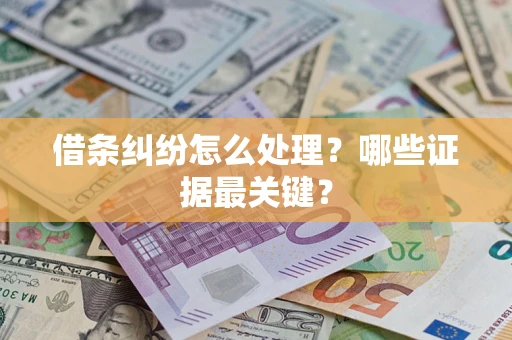 武汉借条纠纷怎么处理？哪些证据最关键？