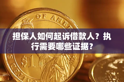 武汉担保人如何起诉借款人？执行需要哪些证据？