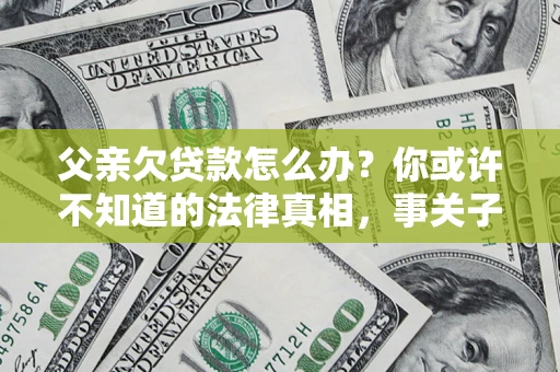 武汉父亲欠贷款怎么办？你或许不知道的法律真相，事关子女未来
