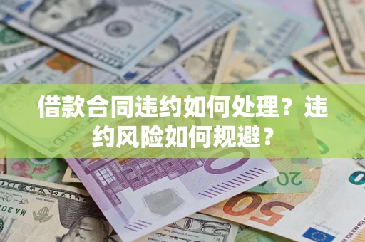 武汉借款合同违约如何处理？违约风险如何规避？