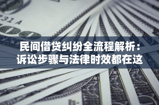 武汉民间借贷纠纷全流程解析：诉讼步骤与法律时效都在这儿了