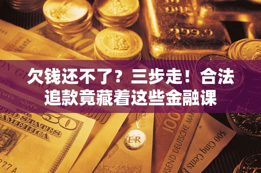 武汉欠钱还不了？三步走！合法追款竟藏着这些金融课